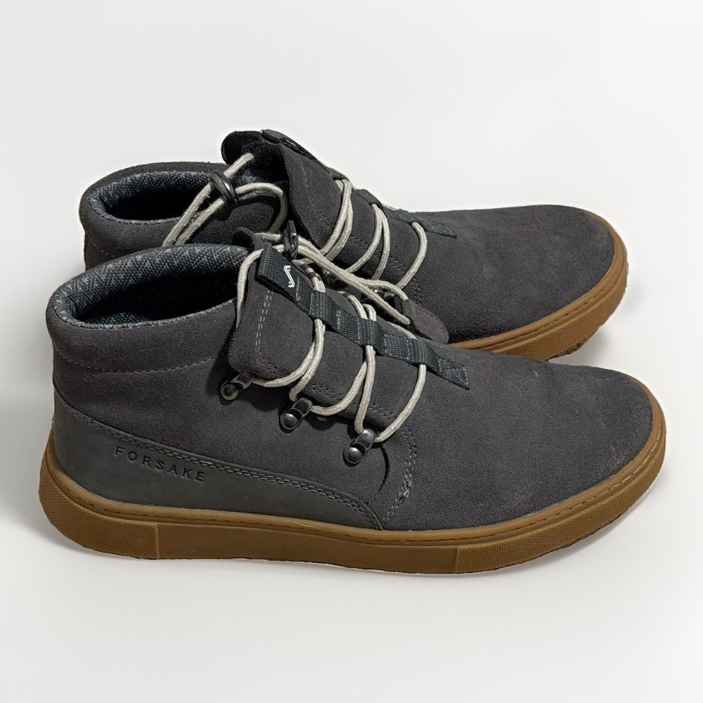 Forsake Lucie Slip Gunmetal Leather Sneaker Boots Women's 8.5 EUC
